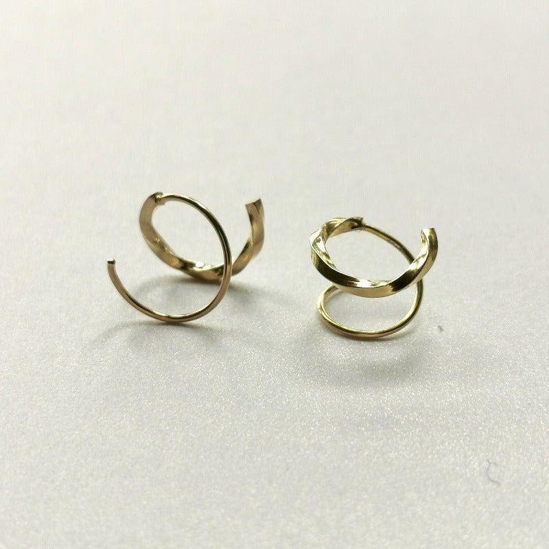 Classic Spiral Hoop Twist Earrings