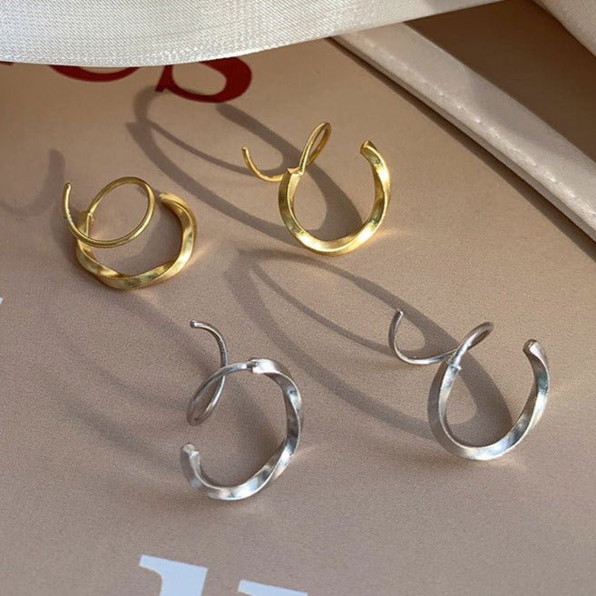 Classic Spiral Hoop Twist Earrings